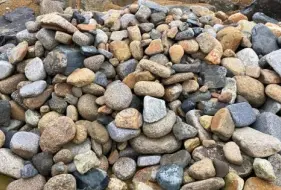 Mélange de galets variés et armonieu